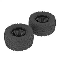 AR550014 Copperhead MT Tire/Wheel Glued Black (2) - HORIZON HOBBY - Référence: ARAC9611