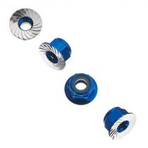 AXA1046 Wheel Nut M4 Serrated Blue (4) - HORIZON HOBBY - Référence: AXIC1046