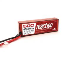 Batterie Reaction Li-Po 2S 7,4V 4000mA 50C, boitier rigide, prise EC3 - HORIZON HOBBY - Référence: DYNB3801EC