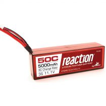 Batterie Reaction Li-Po 3S 11,1V 5000mA 50C, boitier rigide, prise Deans - HORIZON HOBBY - Référence: DYNB3803D