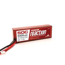 Batterie Reaction Li-Po 2S 7,4V 5000mA 50C, boitier rigide, prise EC5 - HORIZON HOBBY - Référence: DYNB3810EC