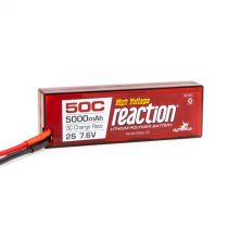 Batterie Li-Po Reaction HV 2S 7,6V 5000mA 50C, Boitier rigide: TRA - HORIZON HOBBY - Référence: DYNB3852T