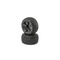 FR/R Tire,Prmnt,Blk Wheel (2):1/10 2wd/4wd Ruckus - HORIZON HOBBY - Référence: ECX43013